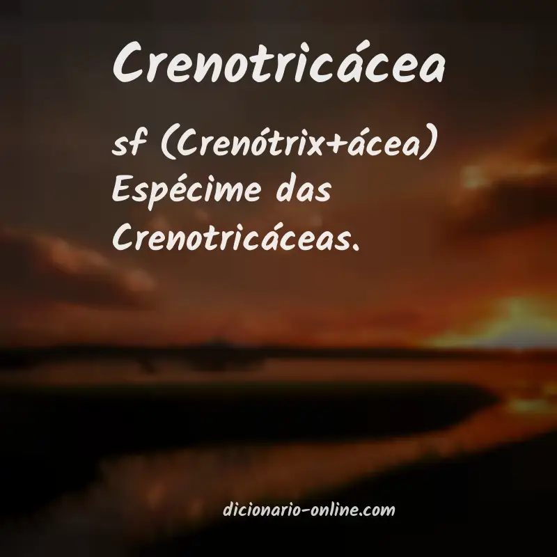 Significado de crenotricácea