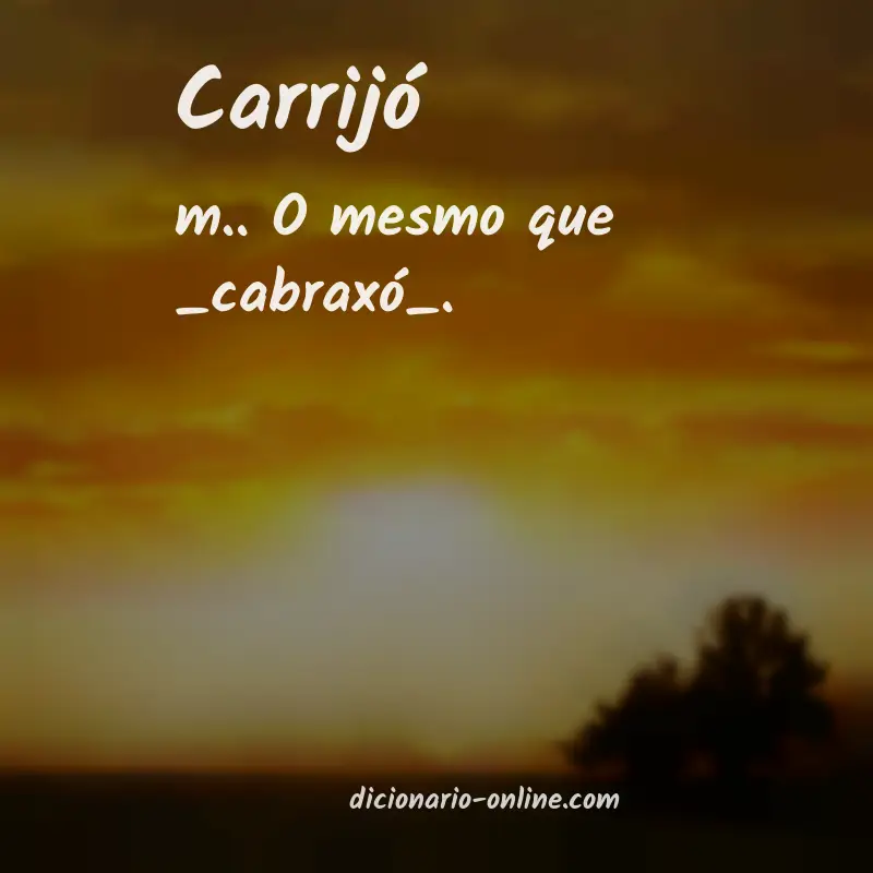Significado de carrijó