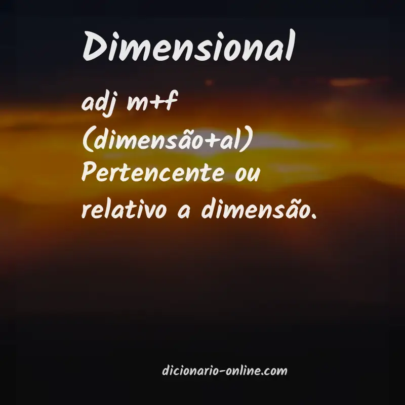 Significado de dimensional