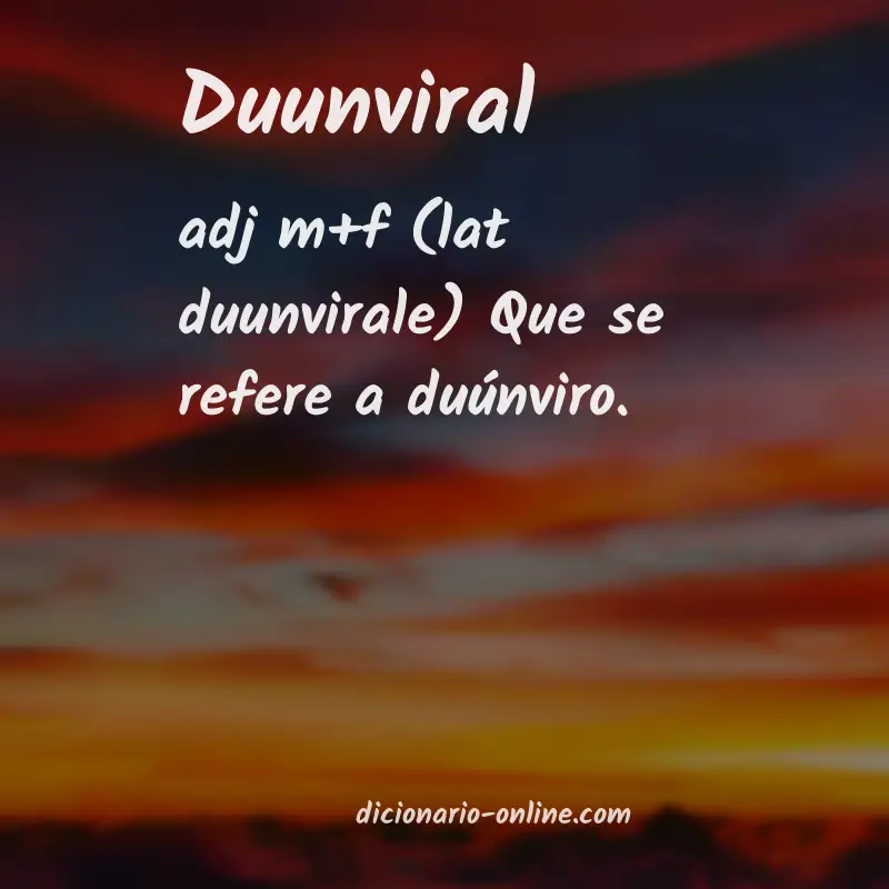 Significado de duunviral