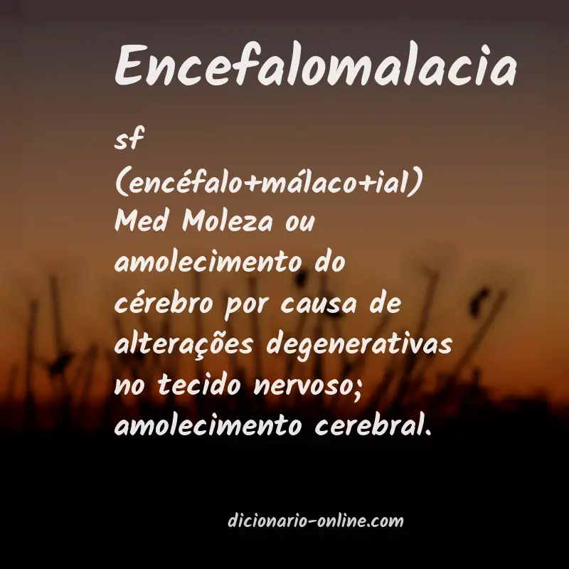 Significado de encefalomalacia