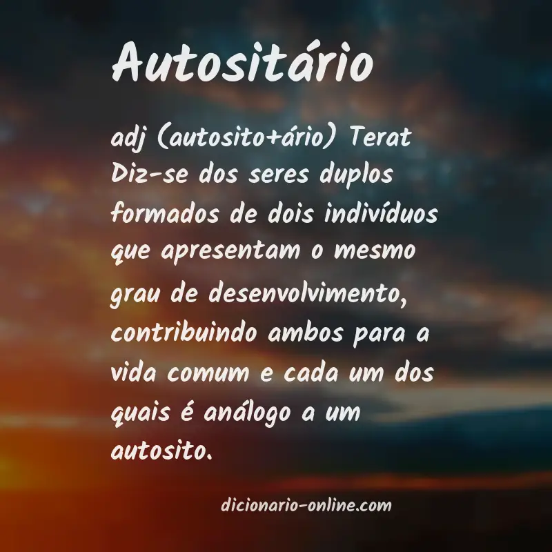 Significado de autositário