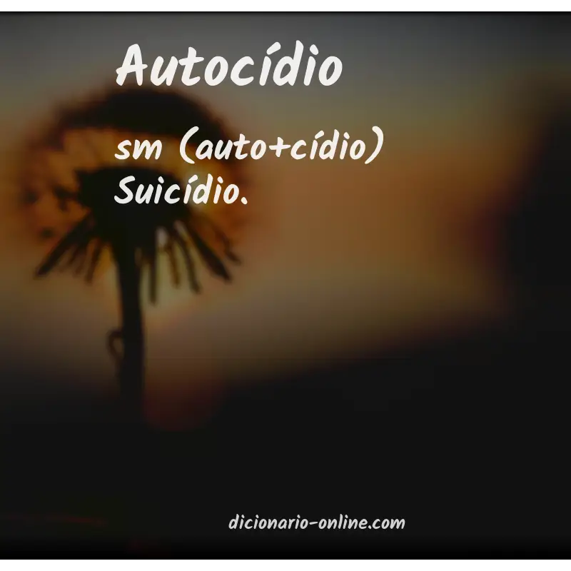 Significado de autocídio