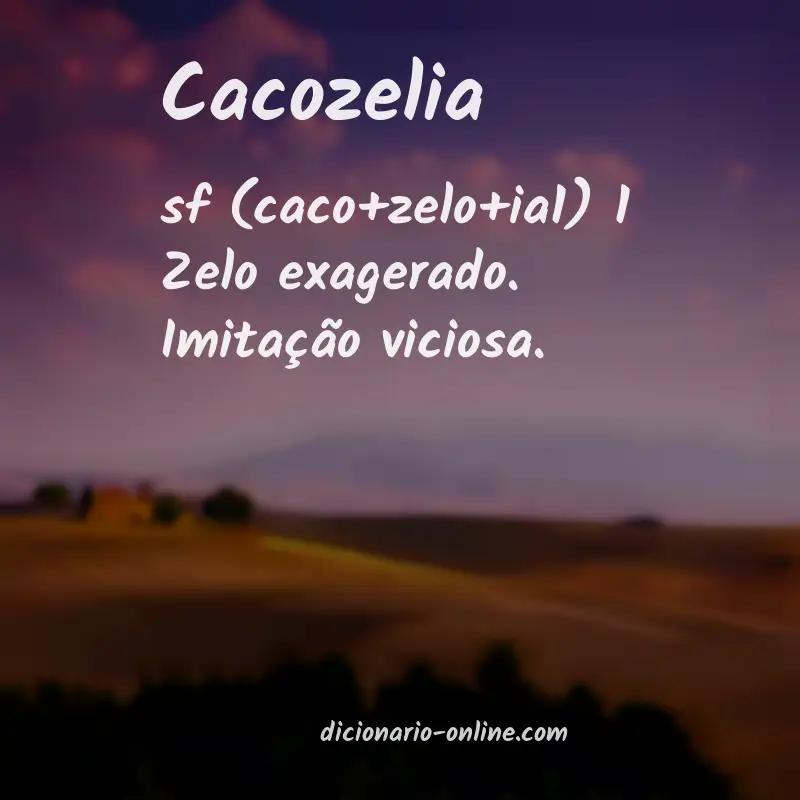 Significado de cacozelia