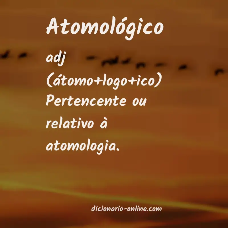 Significado de atomológico