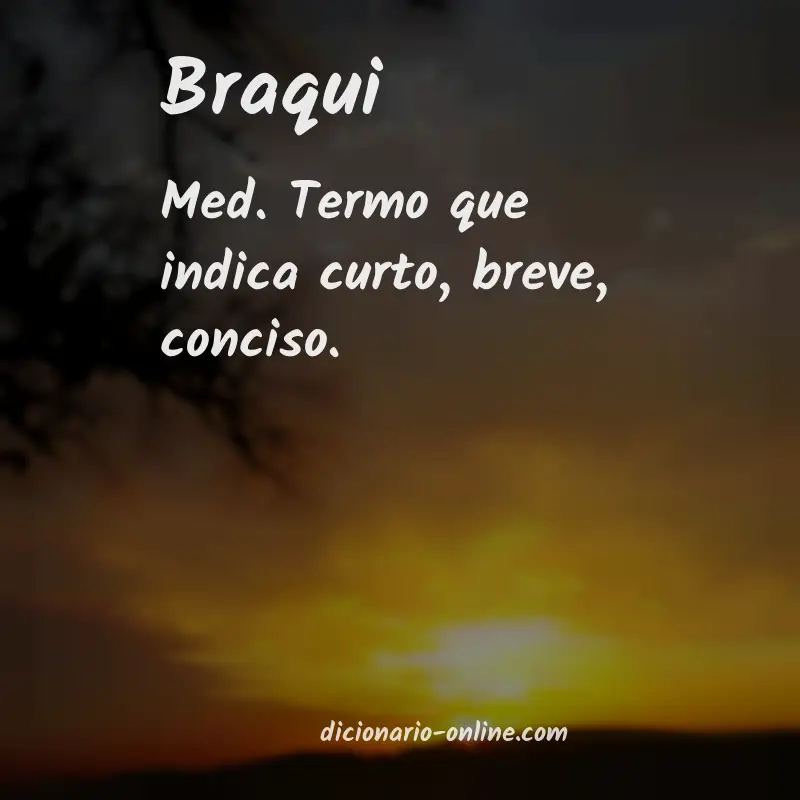 Significado de braqui