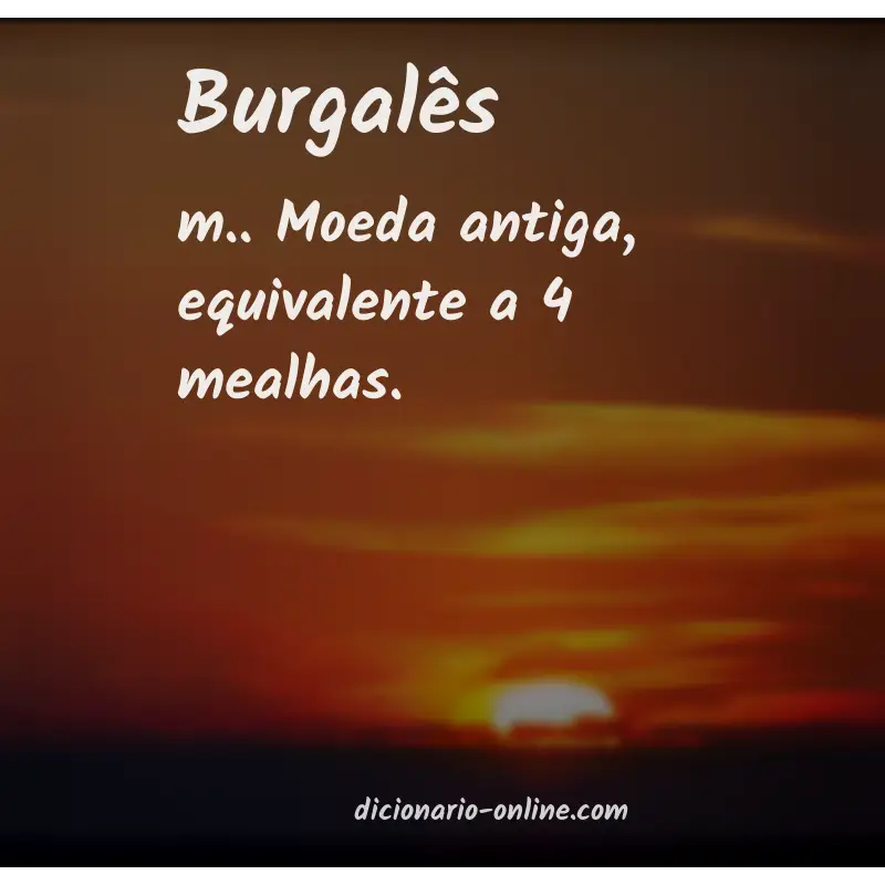 Significado de burgalês