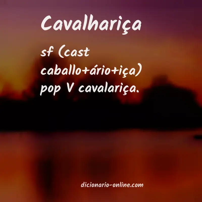 Significado de cavalhariça