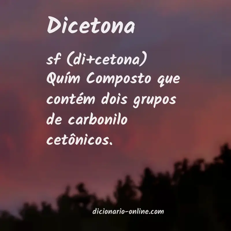 Significado de dicetona