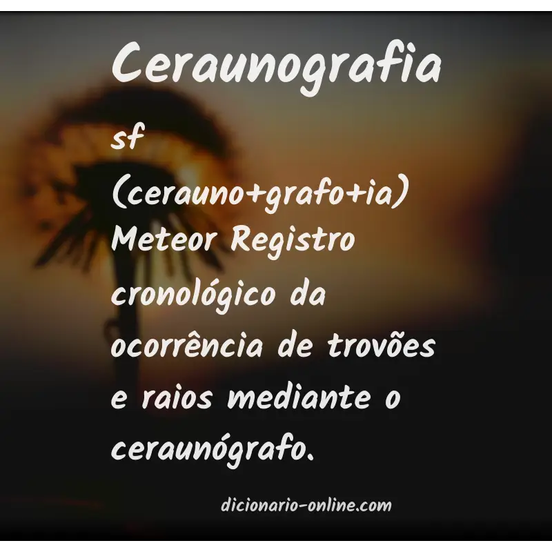 Significado de ceraunografia
