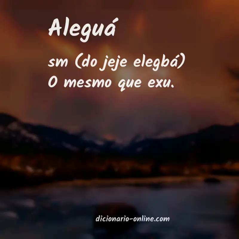 Significado de aleguá