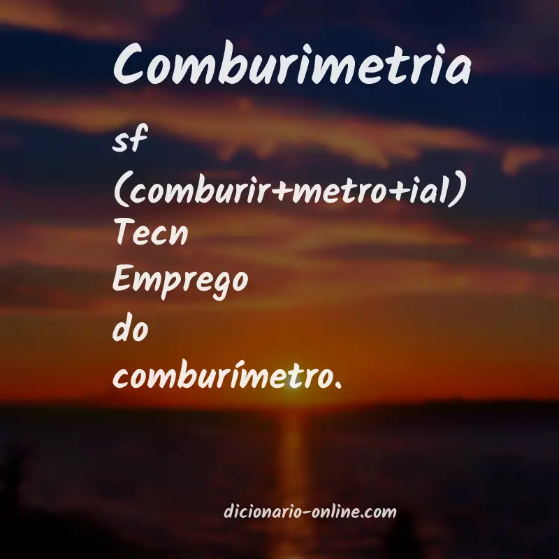 Significado de comburimetria