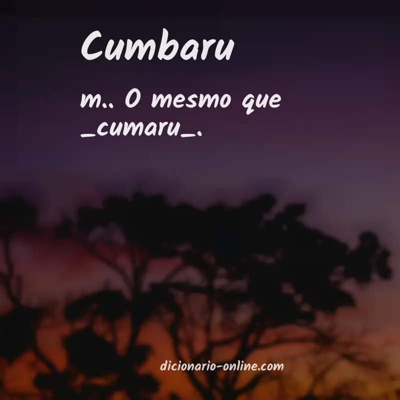 Significado de cumbaru