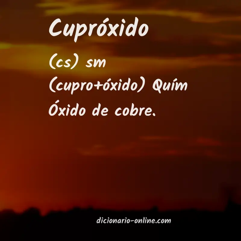 Significado de cupróxido