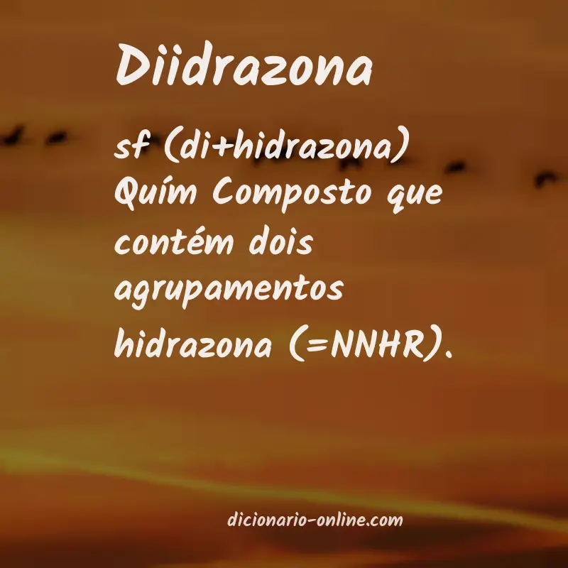 Significado de diidrazona