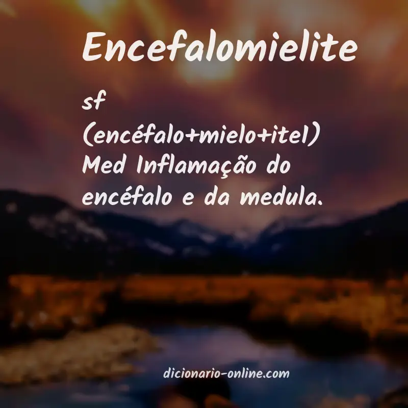 Significado de encefalomielite