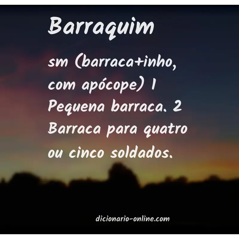 Significado de barraquim
