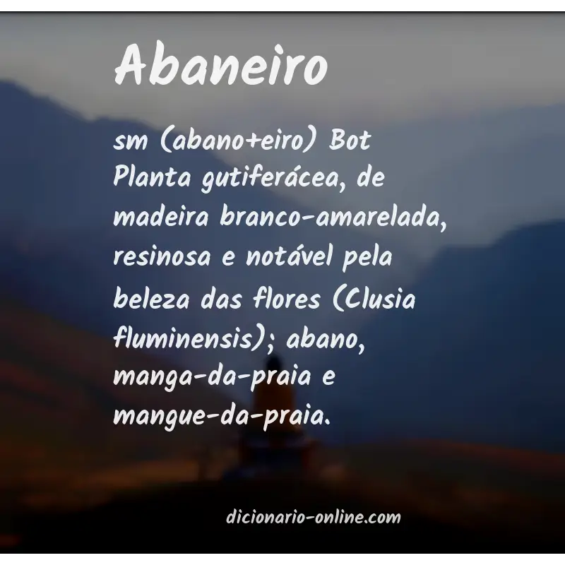 Significado de abaneiro