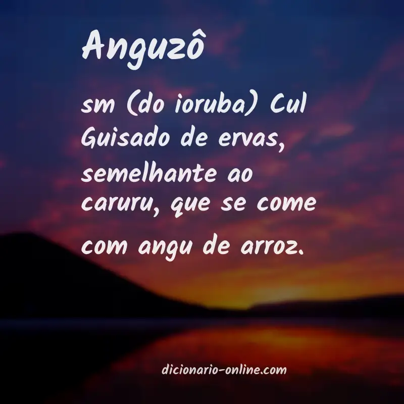 Significado de anguzô