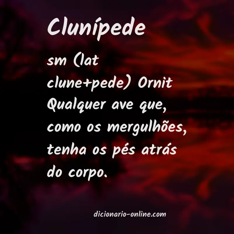 Significado de clunípede