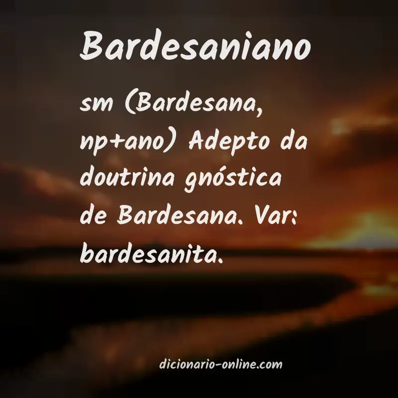 Significado de bardesaniano
