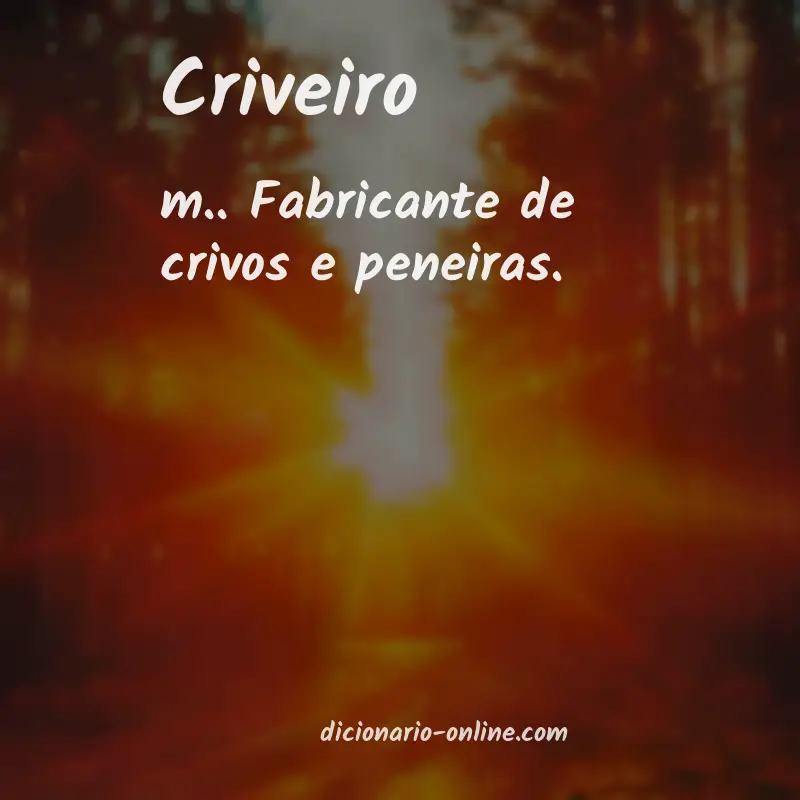 Significado de criveiro