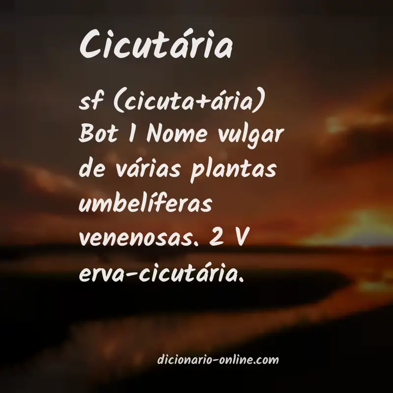 Significado de cicutária