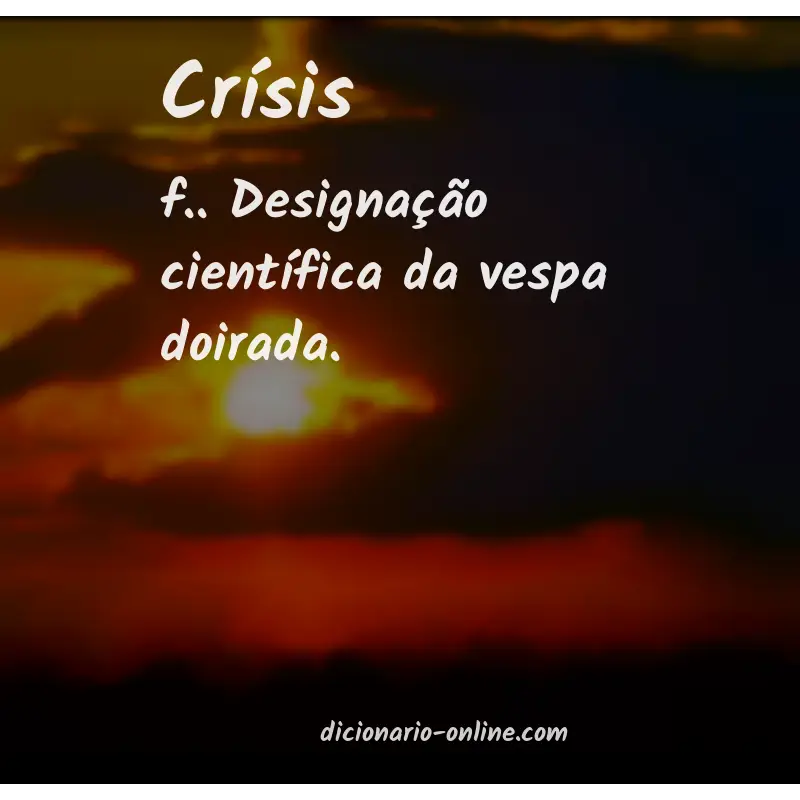 Significado de crísis