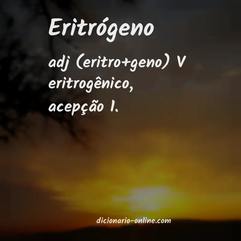 Significado de eritrógeno