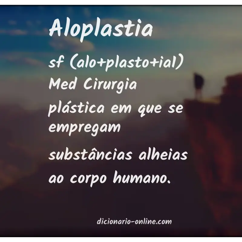 Significado de aloplastia