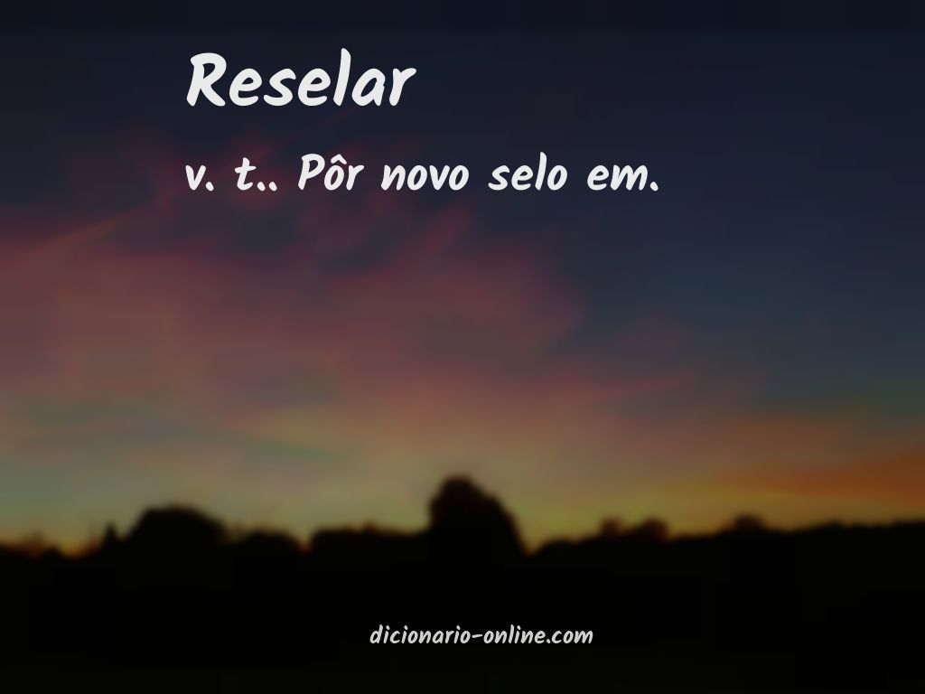 Significado de reselar