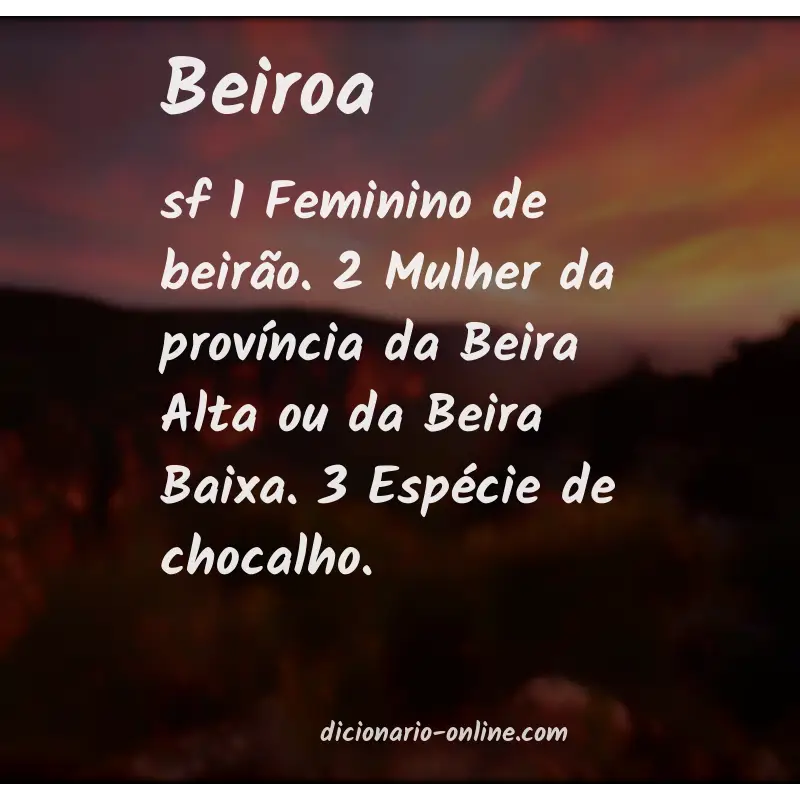 Significado de beiroa