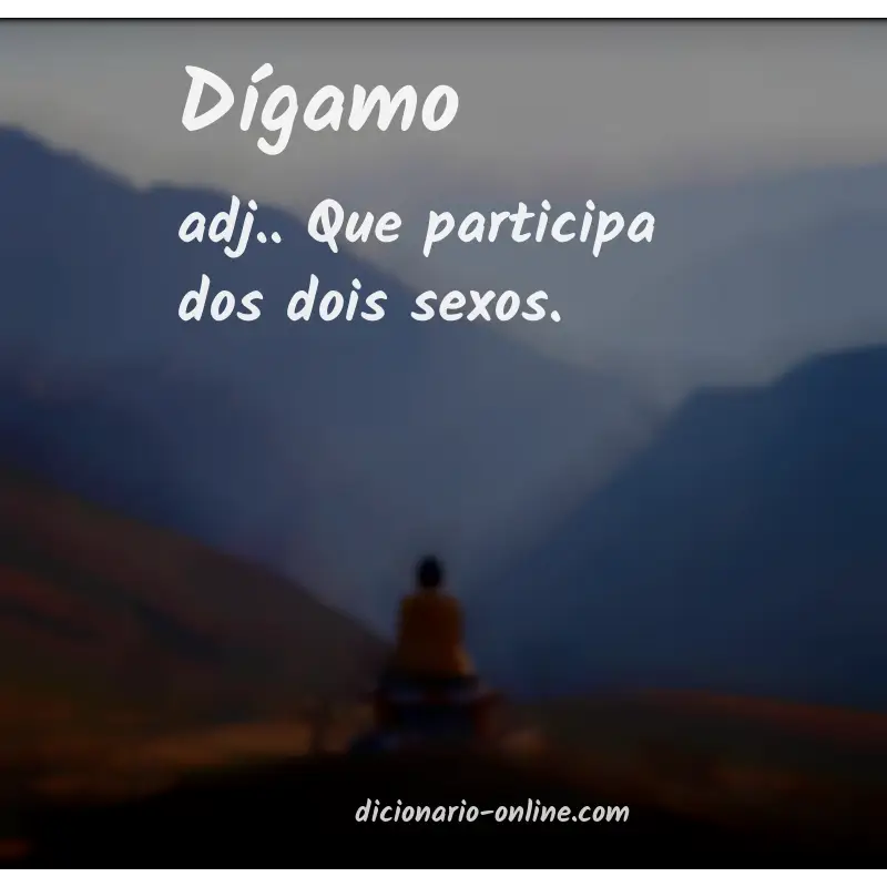 Significado de dígamo