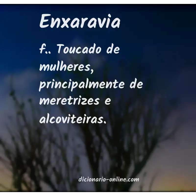 Significado de enxaravia