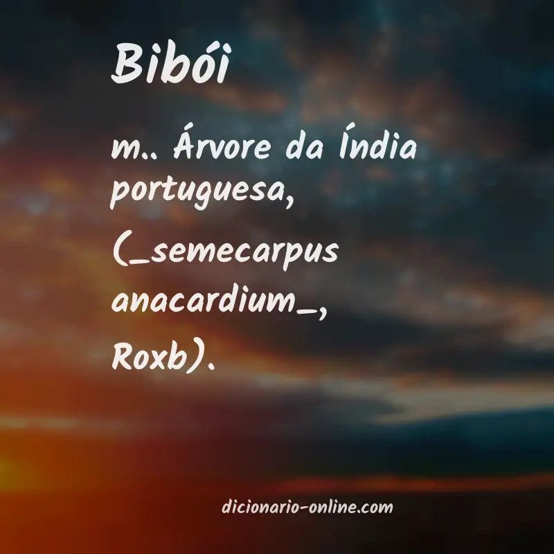 Significado de bibói