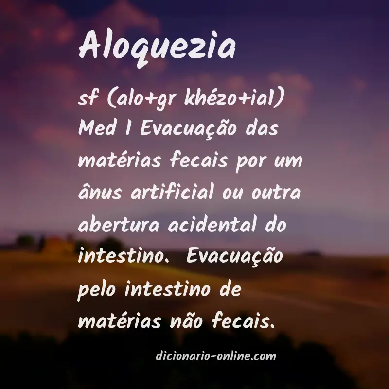 Significado de aloquezia