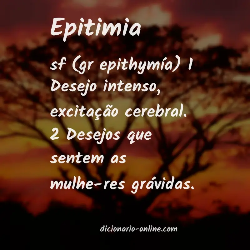Significado de epitimia