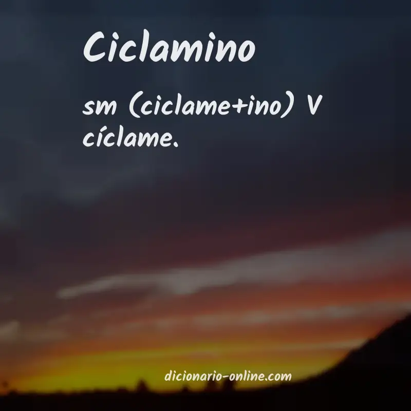 Significado de ciclamino