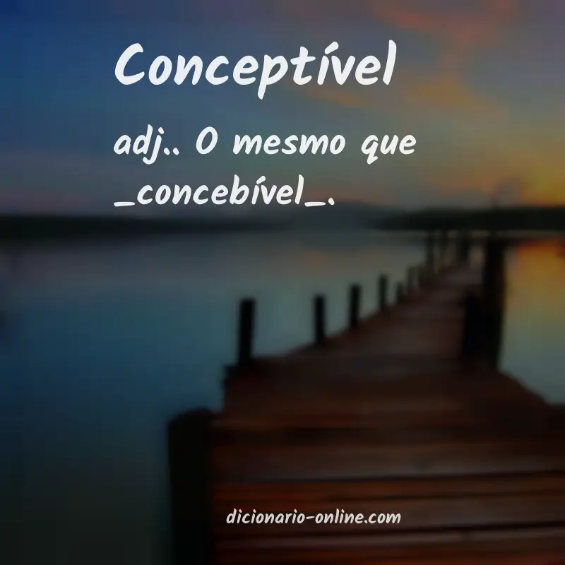 Significado de conceptível