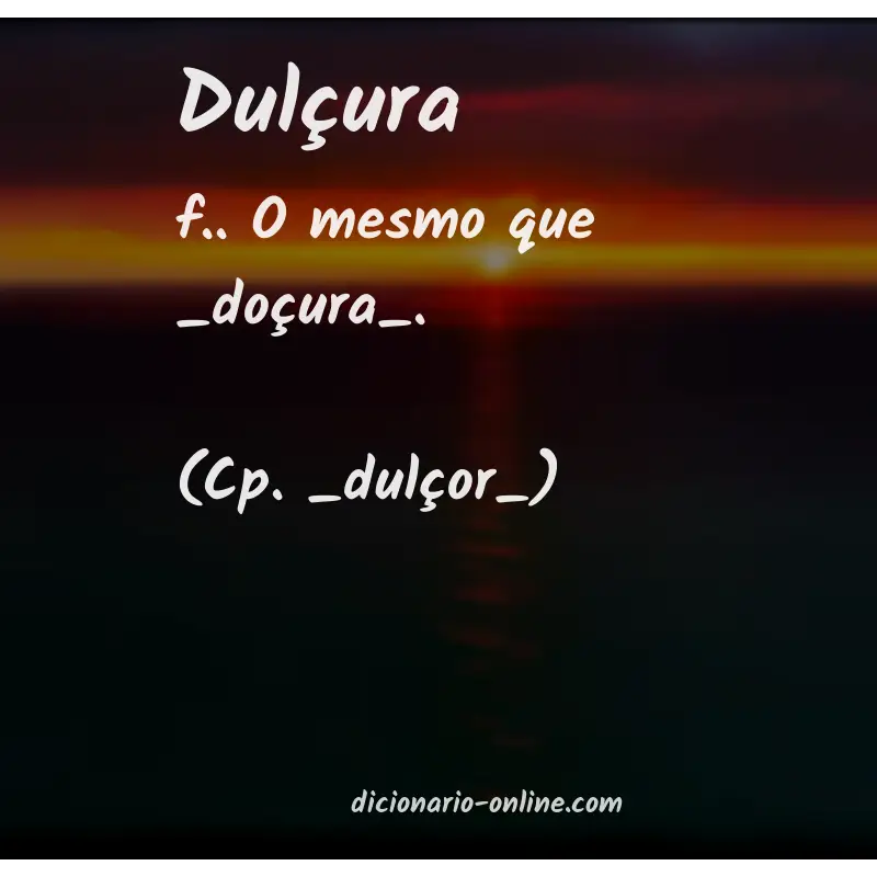 Significado de dulçura