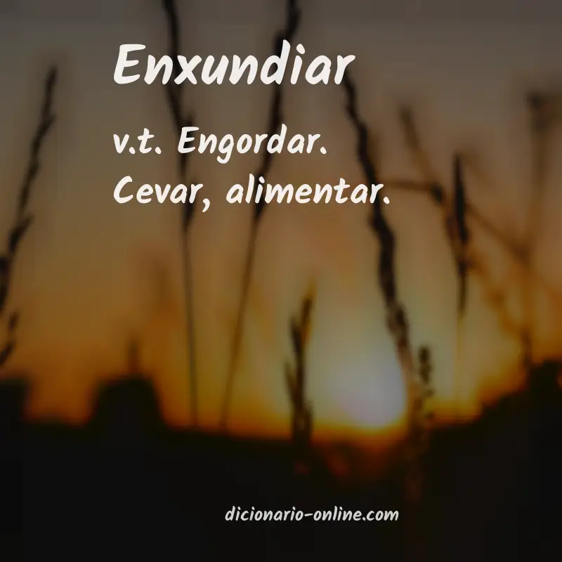 Significado de enxundiar