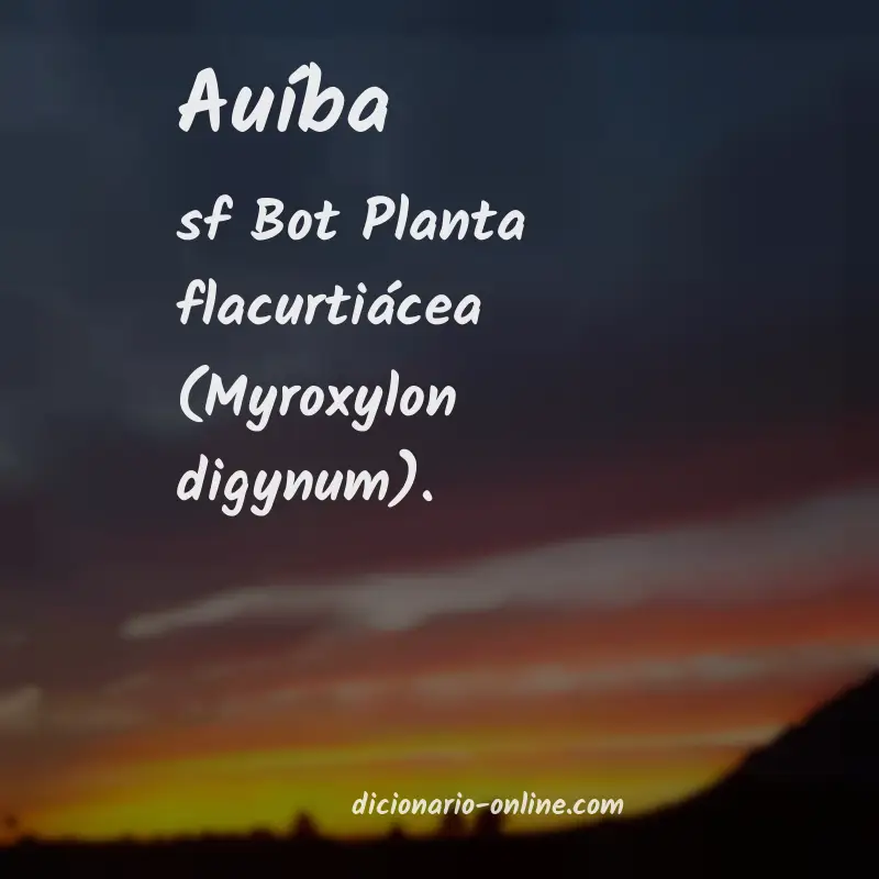 Significado de auíba