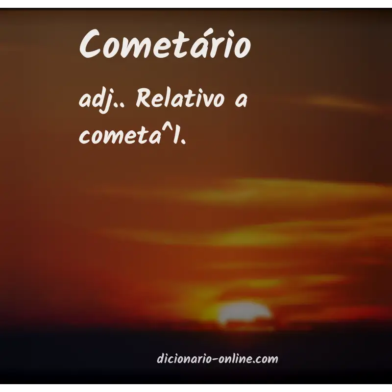 Significado de cometário