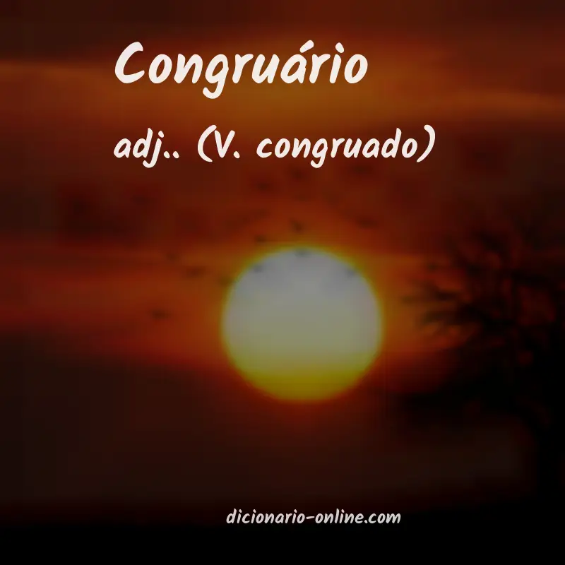 Significado de congruário