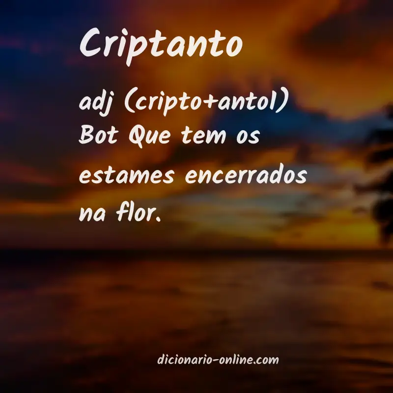Significado de criptanto