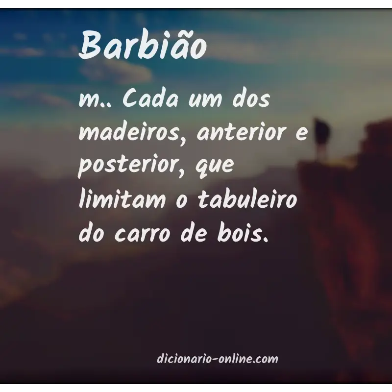 Significado de barbião