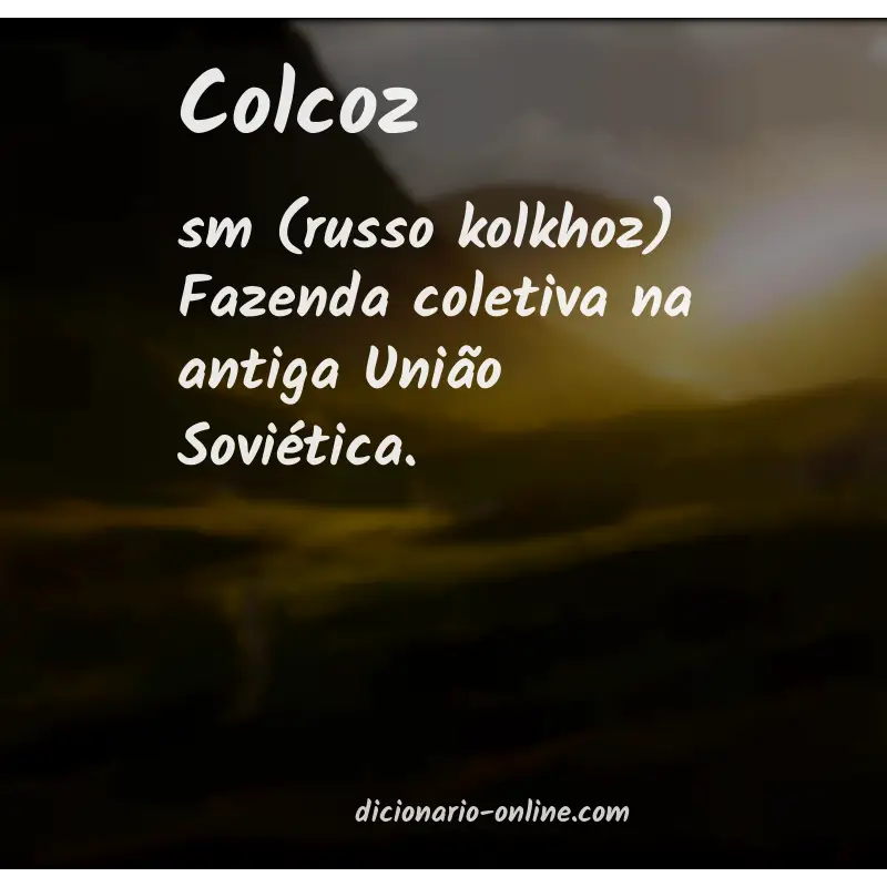 Significado de colcoz