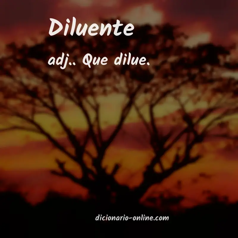 Significado de diluente