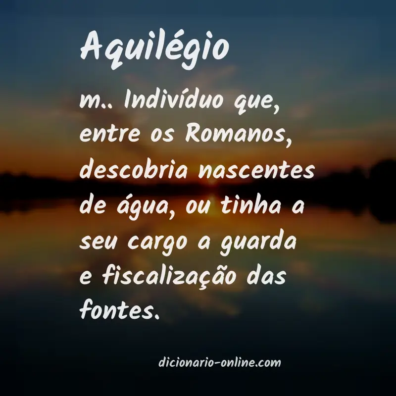 Significado de aquilégio