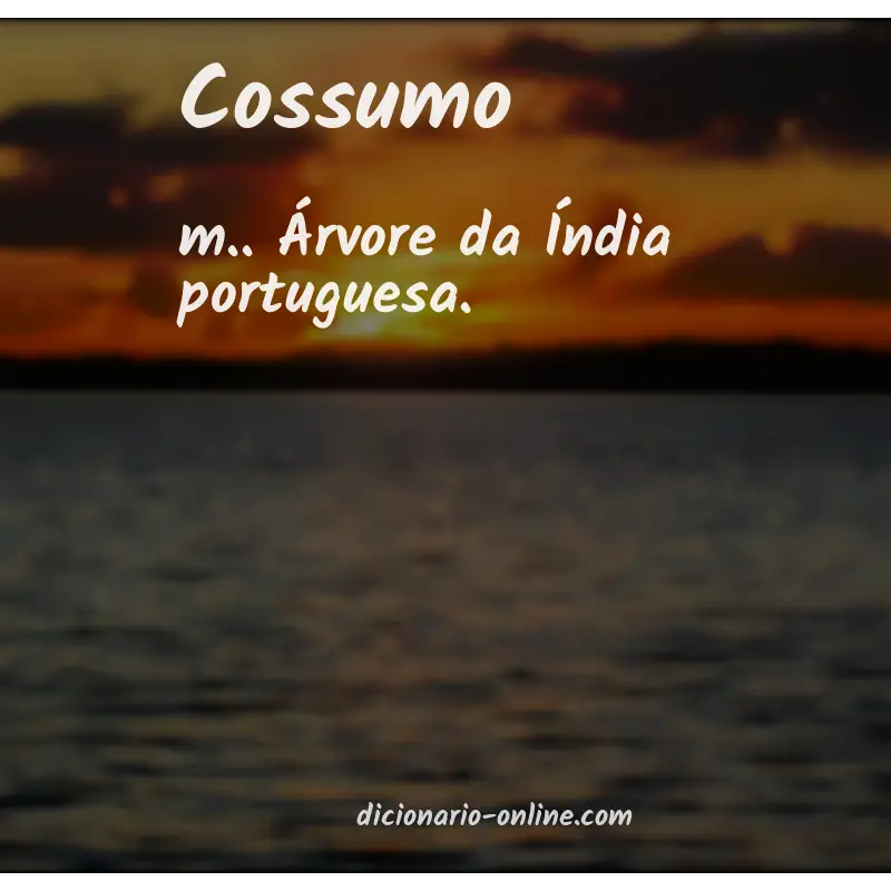 Significado de cossumo